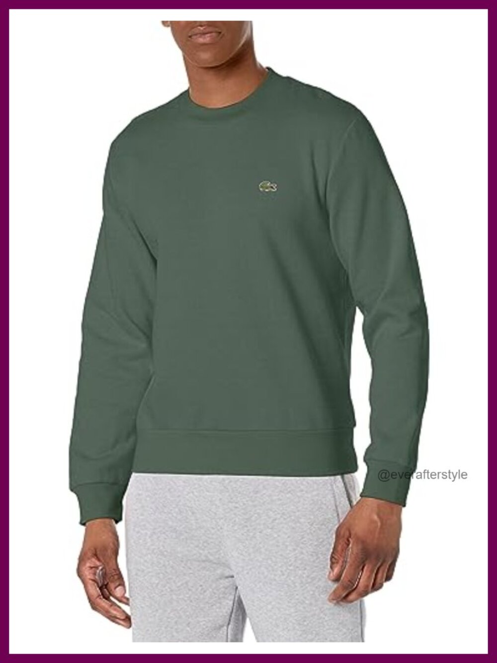 Lacoste Organic Cotton Fleece Crewneck Sweatshirt